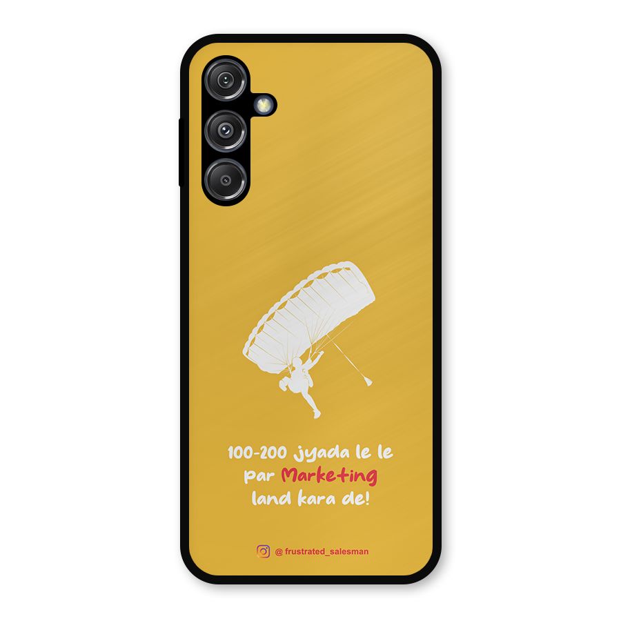 Marketing Land Kara De Mustard Yellow Metal Back Case for Galaxy M34 5G
