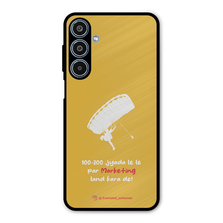 Marketing Land Kara De Mustard Yellow Metal Back Case for Galaxy M35