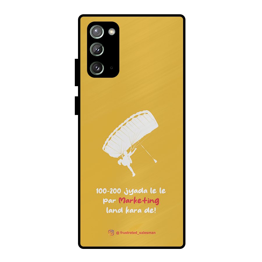Marketing Land Kara De Mustard Yellow Metal Back Case for Galaxy Note 20