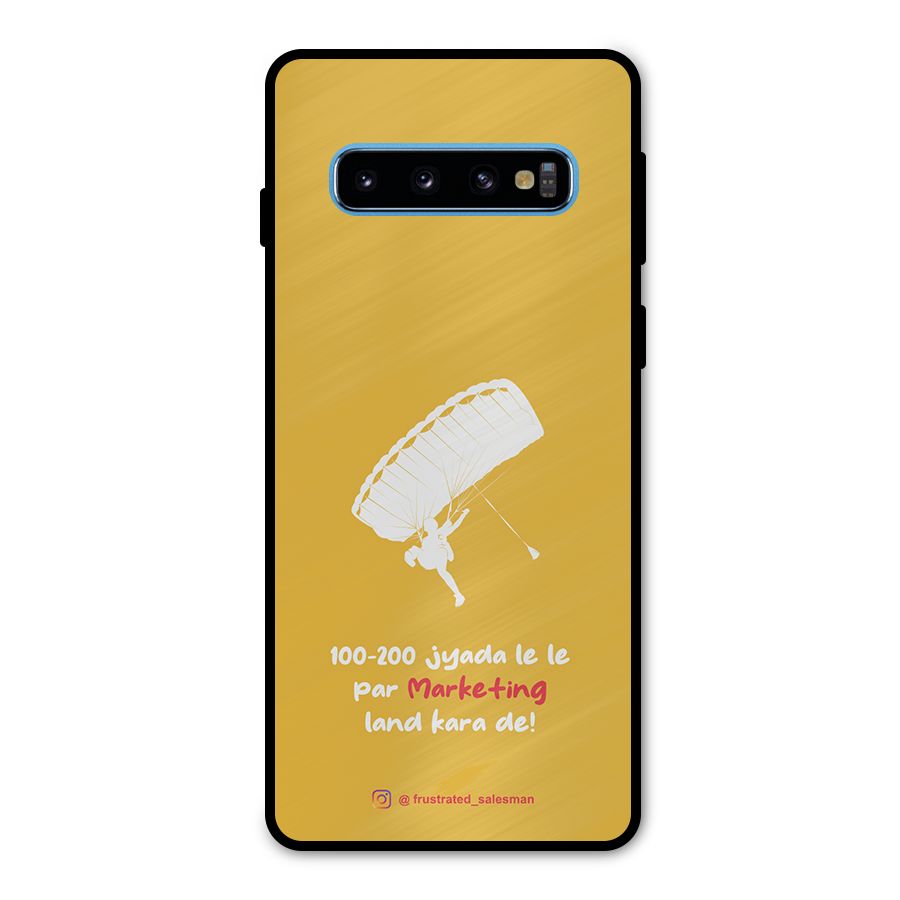 Marketing Land Kara De Mustard Yellow Metal Back Case for Galaxy S10