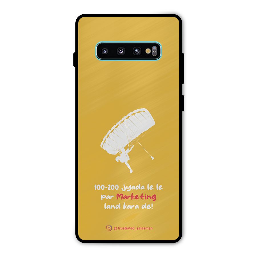 Marketing Land Kara De Mustard Yellow Metal Back Case for Galaxy S10 Plus