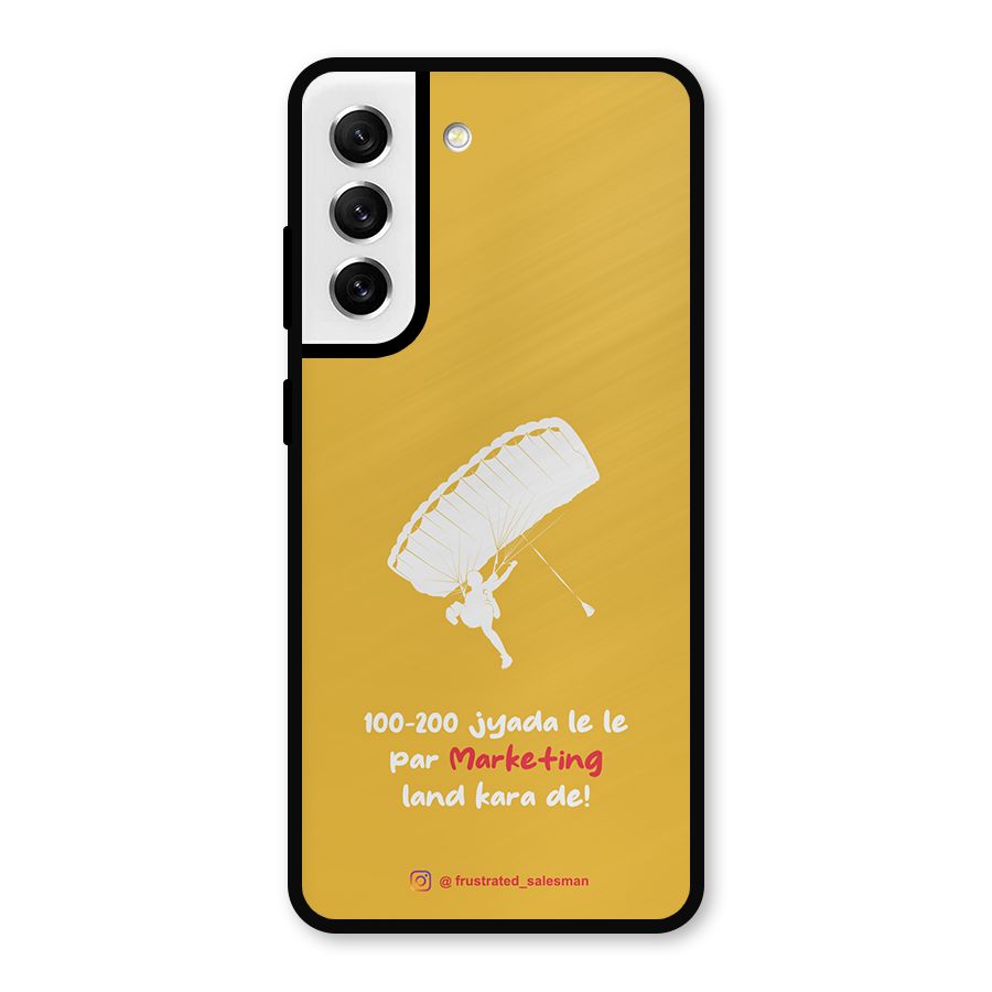Marketing Land Kara De Mustard Yellow Metal Back Case for Galaxy S21 FE 5G