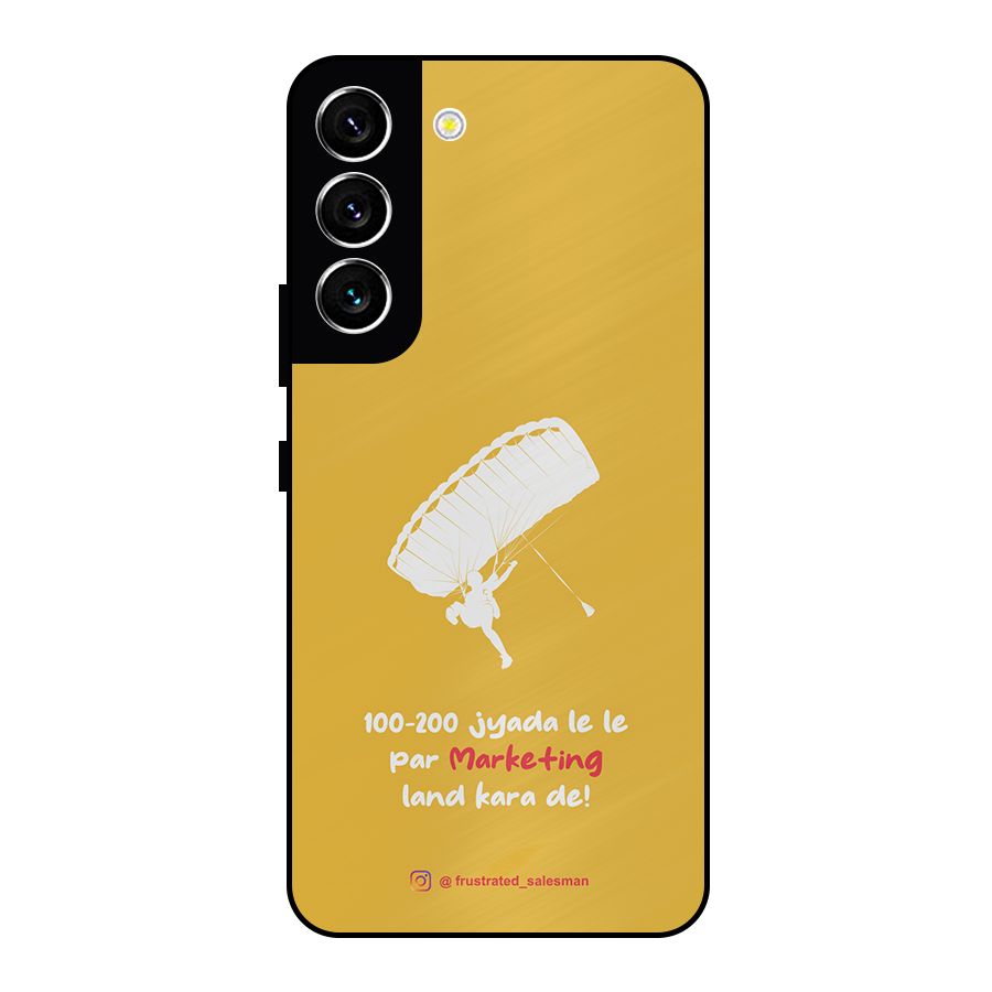 Marketing Land Kara De Mustard Yellow Metal Back Case for Galaxy S22 5G