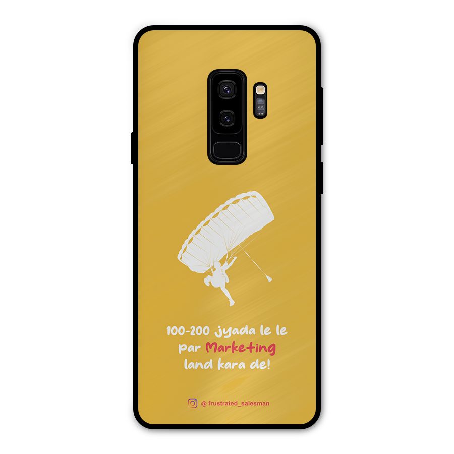 Marketing Land Kara De Mustard Yellow Metal Back Case for Galaxy S9 Plus