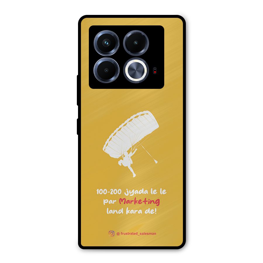 Marketing Land Kara De Mustard Yellow Metal Back Case for Infinix Note 40 5G