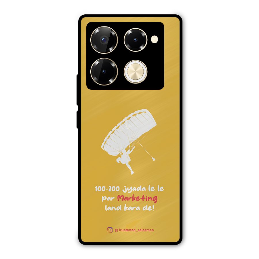 Marketing Land Kara De Mustard Yellow Metal Back Case for Infinix Note 40 Pro