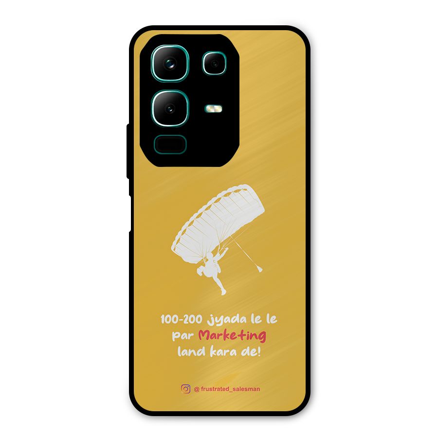 Marketing Land Kara De Mustard Yellow Metal Back Case for Infinix Note 50x