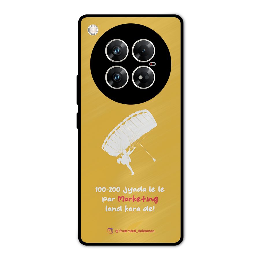 Marketing Land Kara De Mustard Yellow Metal Back Case for Infinix Zero 40 5G