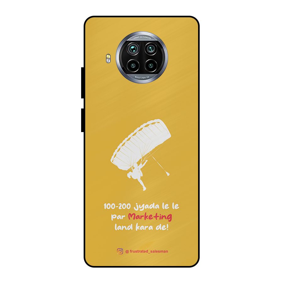 Marketing Land Kara De Mustard Yellow Metal Back Case for Mi 10i