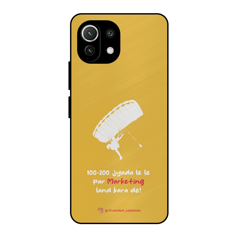 Marketing Land Kara De Mustard Yellow Metal Back Case for Mi 11 Lite