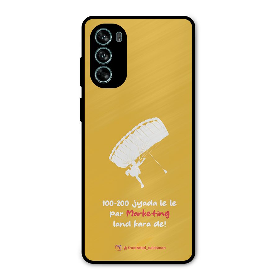 Marketing Land Kara De Mustard Yellow Metal Back Case for Moto G62