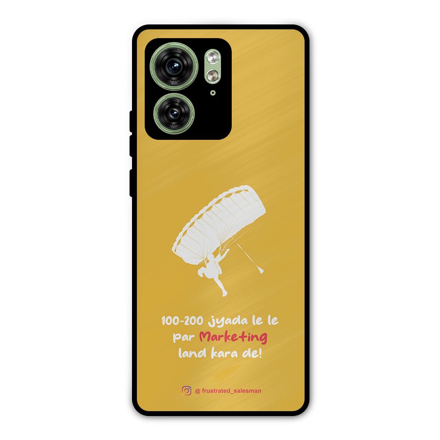Marketing Land Kara De Mustard Yellow Metal Back Case for Motorola Edge 40 5G