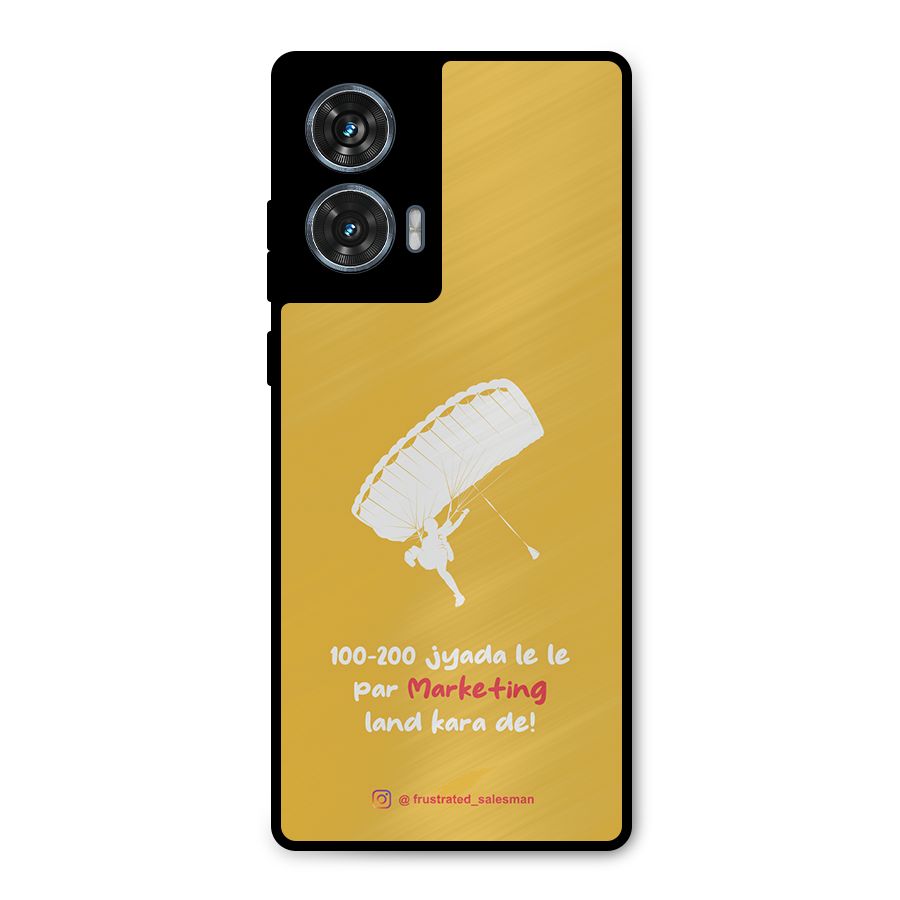 Marketing Land Kara De Mustard Yellow Metal Back Case for Motorola Edge 50 Fusion