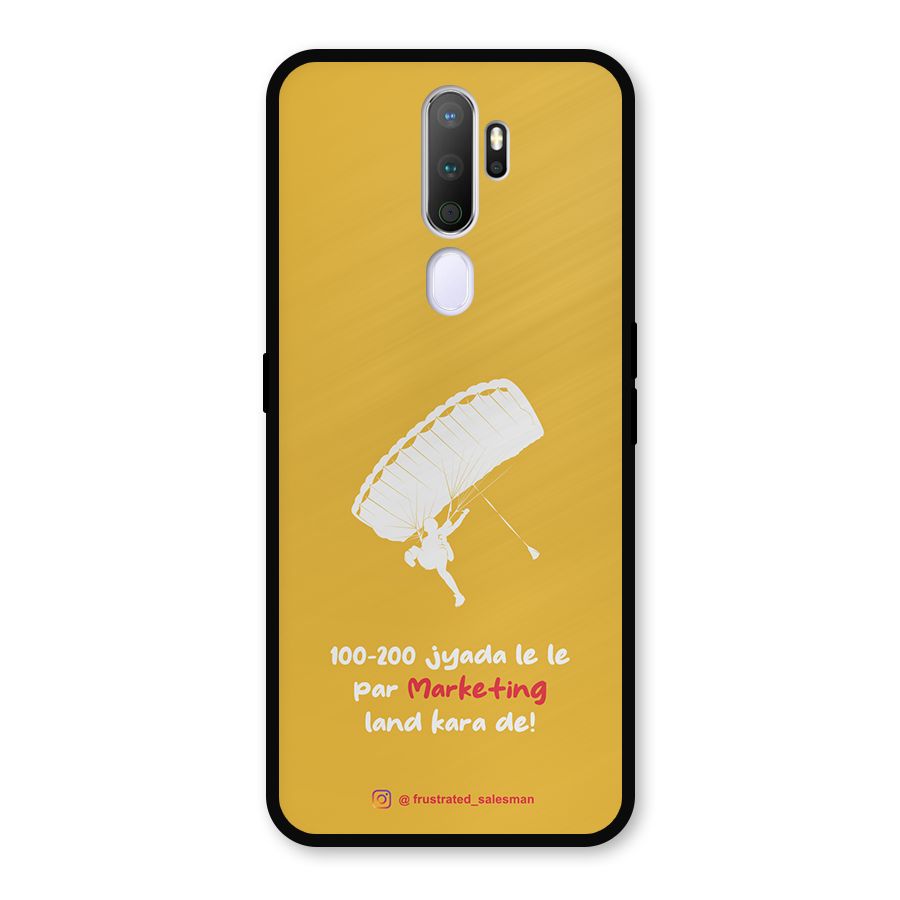 Marketing Land Kara De Mustard Yellow Metal Back Case for Oppo A9 (2020)