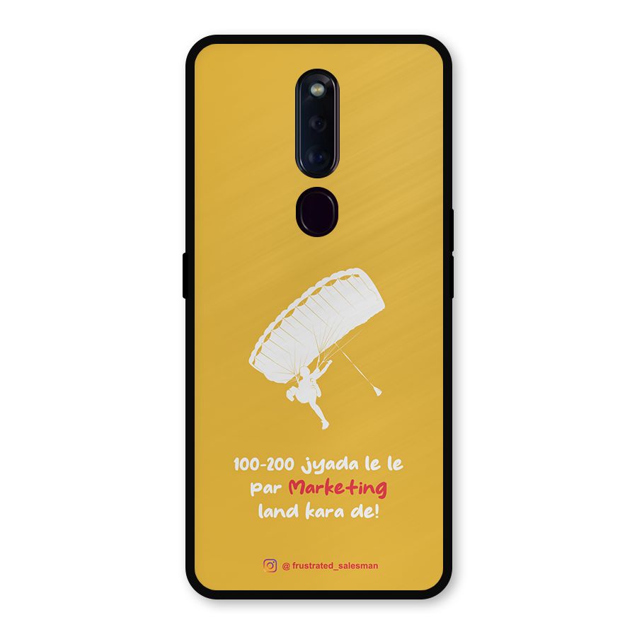 Marketing Land Kara De Mustard Yellow Metal Back Case for Oppo F11 Pro