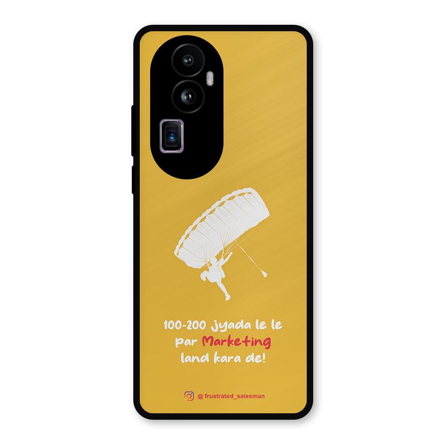 Marketing Land Kara De Mustard Yellow Metal Back Case for Oppo Reno10 Pro Plus