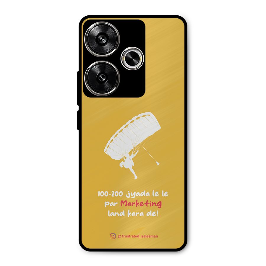 Marketing Land Kara De Mustard Yellow Metal Back Case for Poco F6