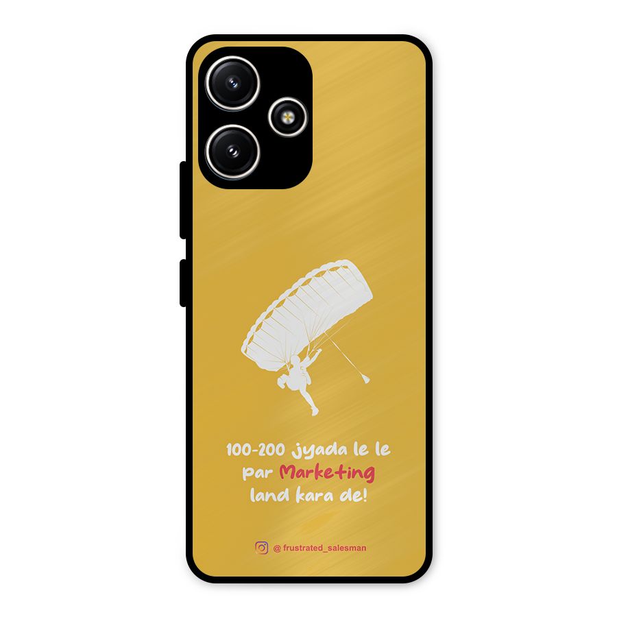 Marketing Land Kara De Mustard Yellow Metal Back Case for Poco M6 Pro