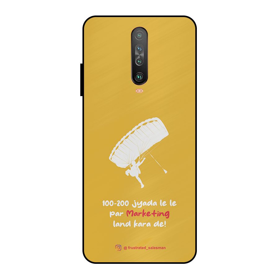 Marketing Land Kara De Mustard Yellow Metal Back Case for Poco X2