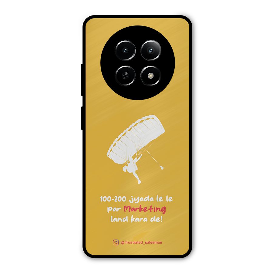 Marketing Land Kara De Mustard Yellow Metal Back Case for Realme 12x 5G