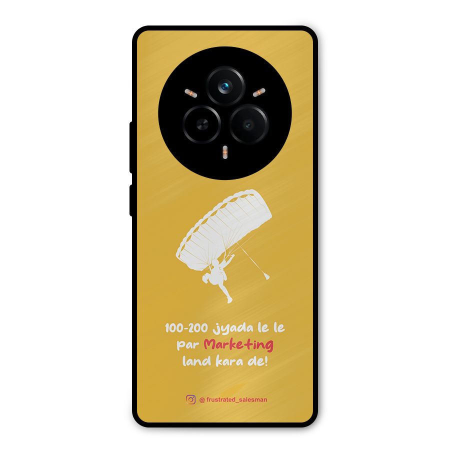 Marketing Land Kara De Mustard Yellow Metal Back Case for Realme 14 Pro