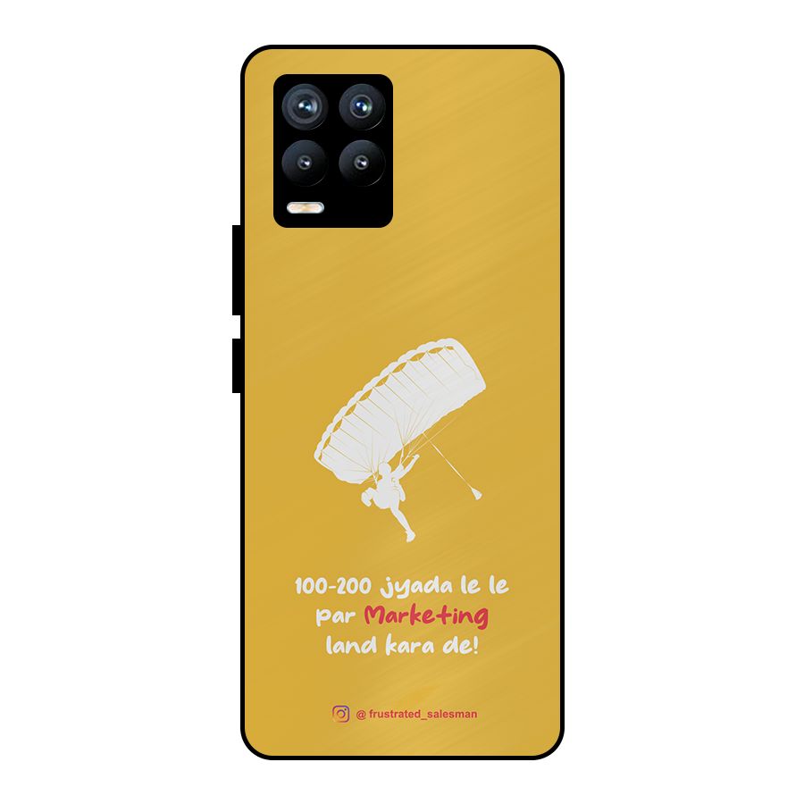 Marketing Land Kara De Mustard Yellow Metal Back Case for Realme 8 Pro