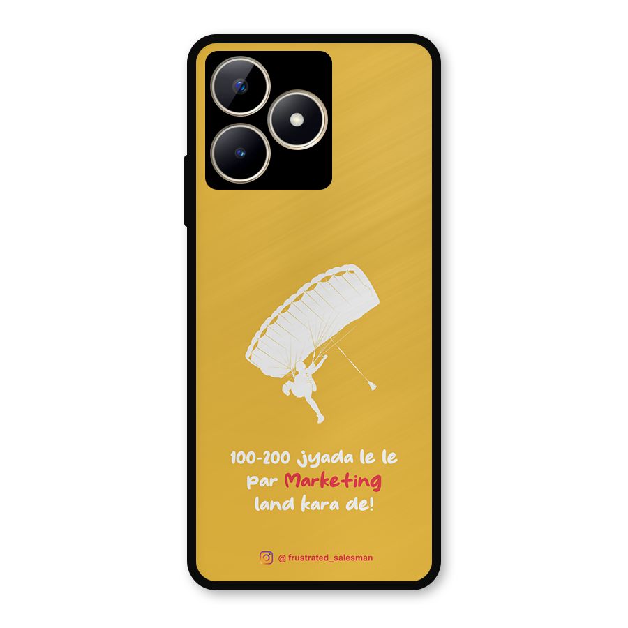 Marketing Land Kara De Mustard Yellow Metal Back Case for Realme C53