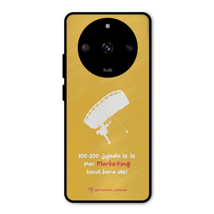 Marketing Land Kara De Mustard Yellow Metal Back Case for Realme Narzo 60 5G