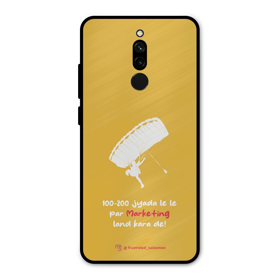 Marketing Land Kara De Mustard Yellow Metal Back Case for Redmi 8