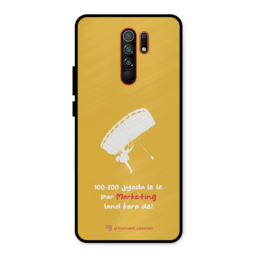 Marketing Land Kara De Mustard Yellow Metal Back Case for Redmi 9 Prime