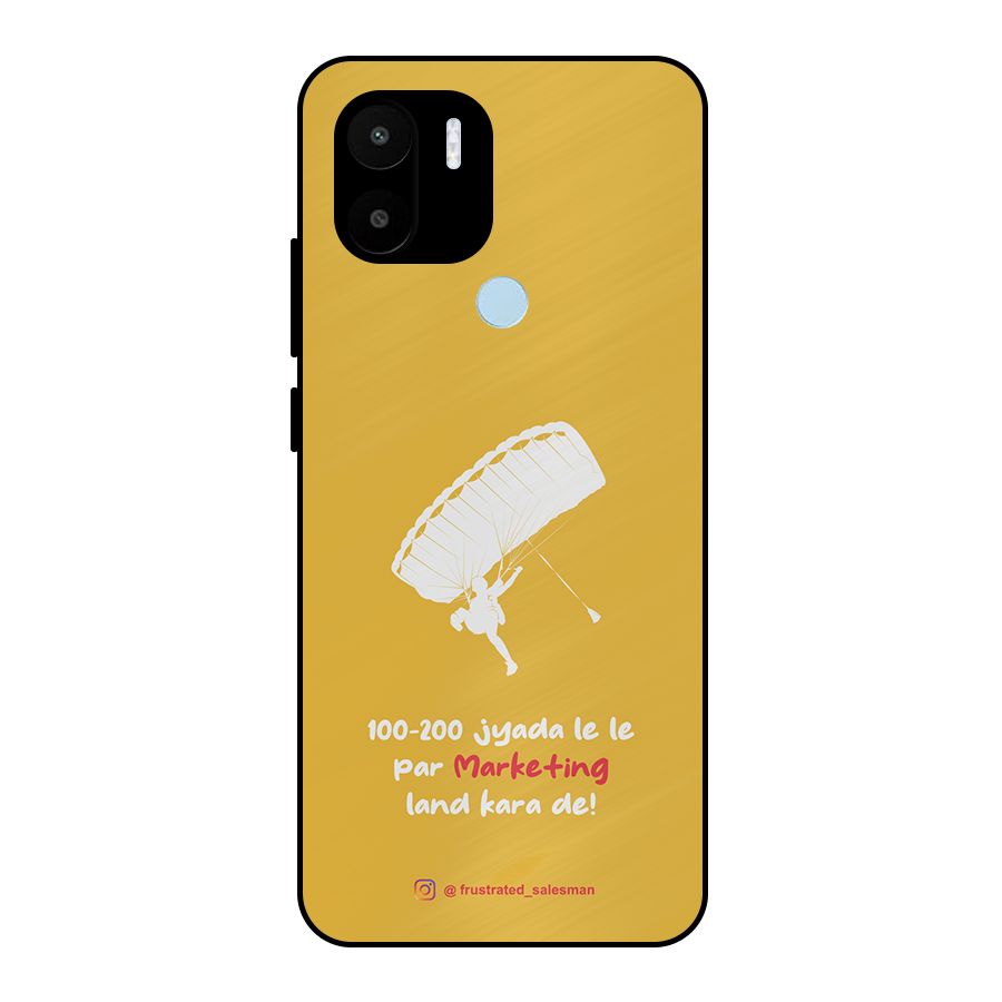 Marketing Land Kara De Mustard Yellow Metal Back Case for Redmi A1+