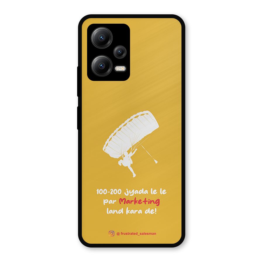 Marketing Land Kara De Mustard Yellow Metal Back Case for Redmi Note 12 5G