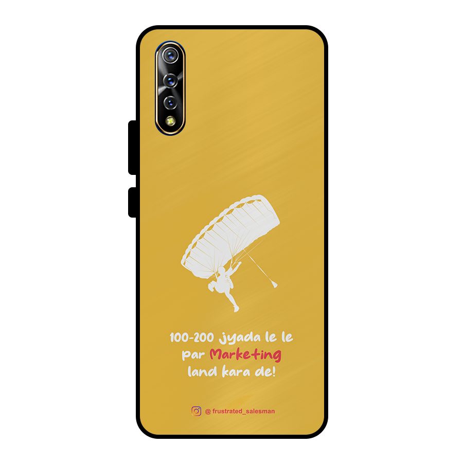 Marketing Land Kara De Mustard Yellow Metal Back Case for Vivo S1