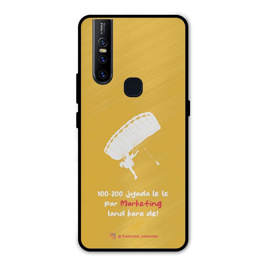 Marketing Land Kara De Mustard Yellow Metal Back Case for Vivo V15