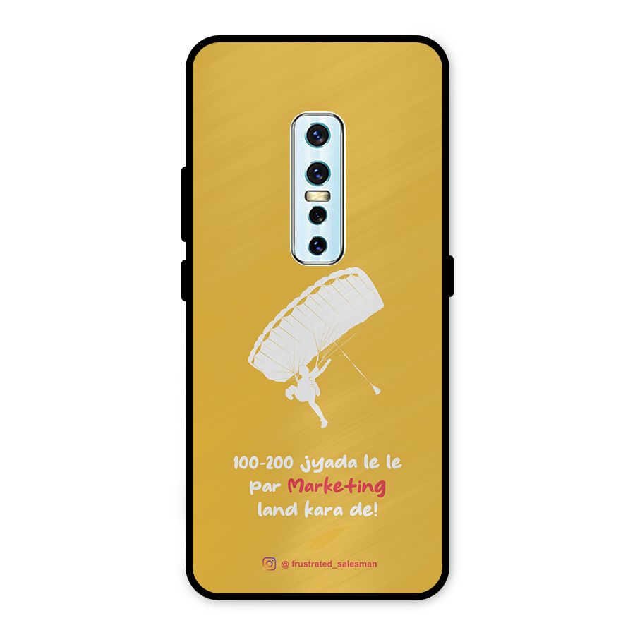 Marketing Land Kara De Mustard Yellow Metal Back Case for Vivo V17 Pro