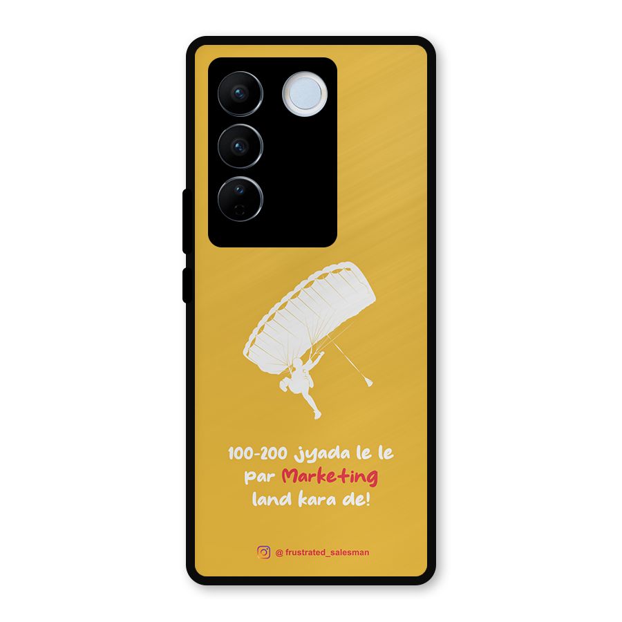 Marketing Land Kara De Mustard Yellow Metal Back Case for Vivo V27