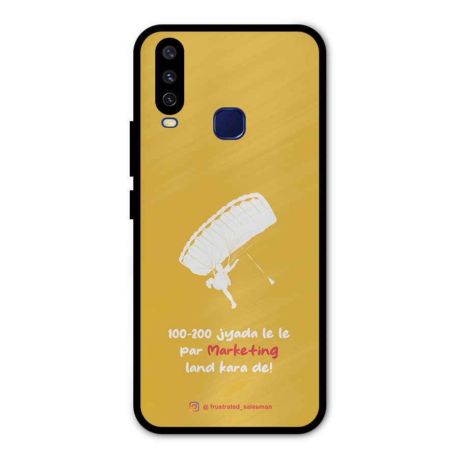 Marketing Land Kara De Mustard Yellow Metal Back Case for Vivo Y12
