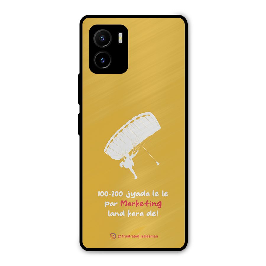 Marketing Land Kara De Mustard Yellow Metal Back Case for Vivo Y15s