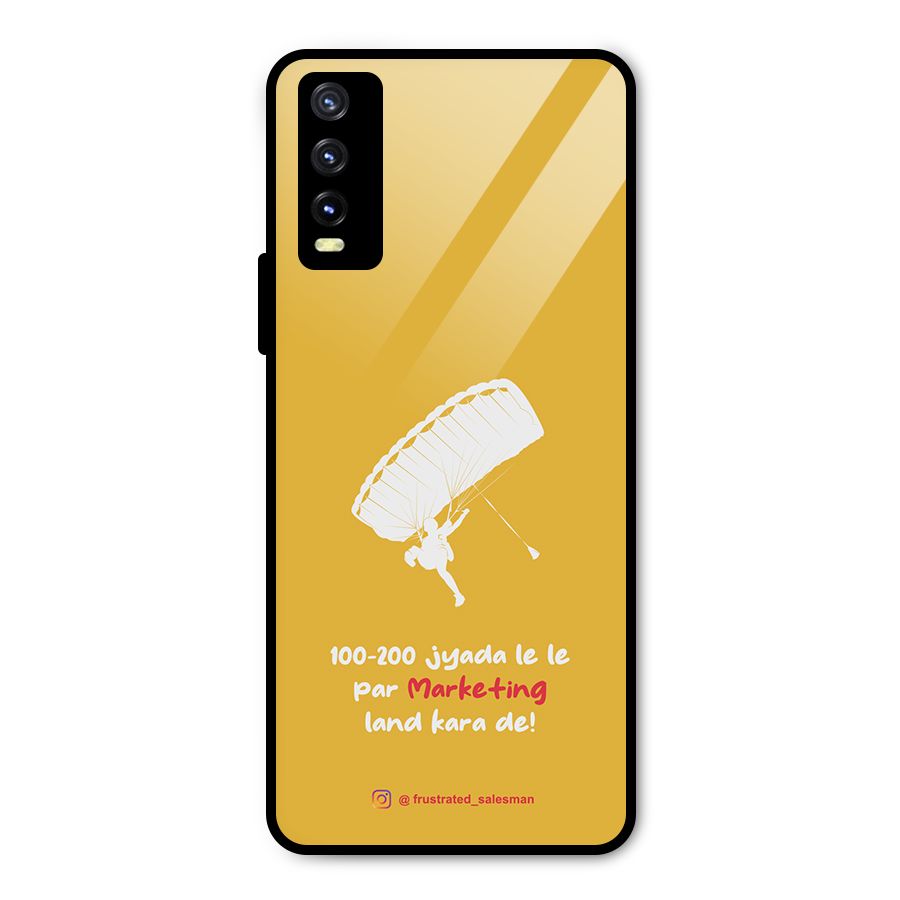 Marketing Land Kara De Mustard Yellow Metal Back Case for Vivo Y20