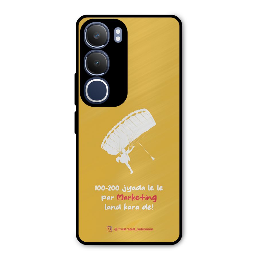 Marketing Land Kara De Mustard Yellow Metal Back Case for Vivo Y29
