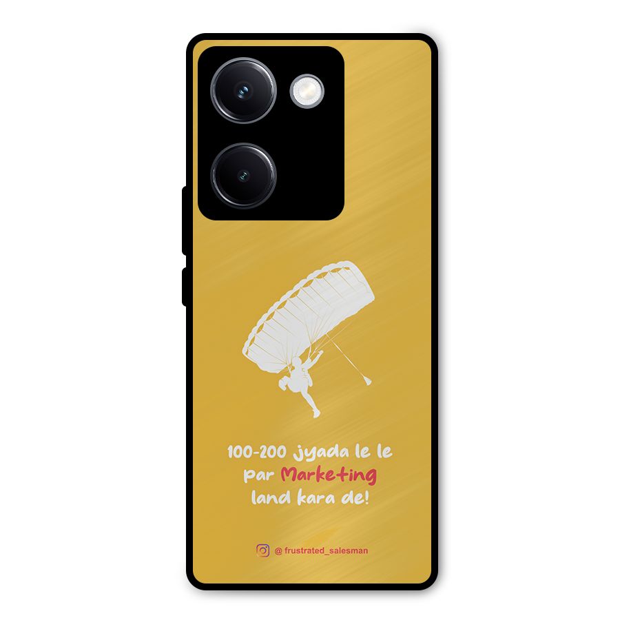 Marketing Land Kara De Mustard Yellow Metal Back Case for Vivo Y300 Plus