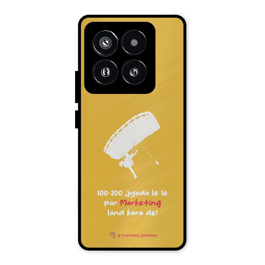 Marketing Land Kara De Mustard Yellow Metal Back Case for Xiaomi 14 Pro