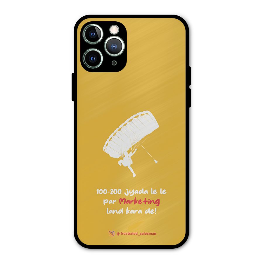 Marketing Land Kara De Mustard Yellow Metal Back Case for iPhone 11 Pro Max