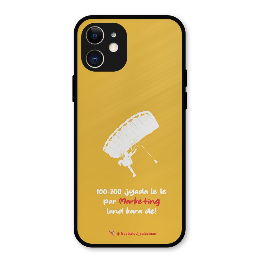 Marketing Land Kara De Mustard Yellow Metal Back Case for iPhone 12