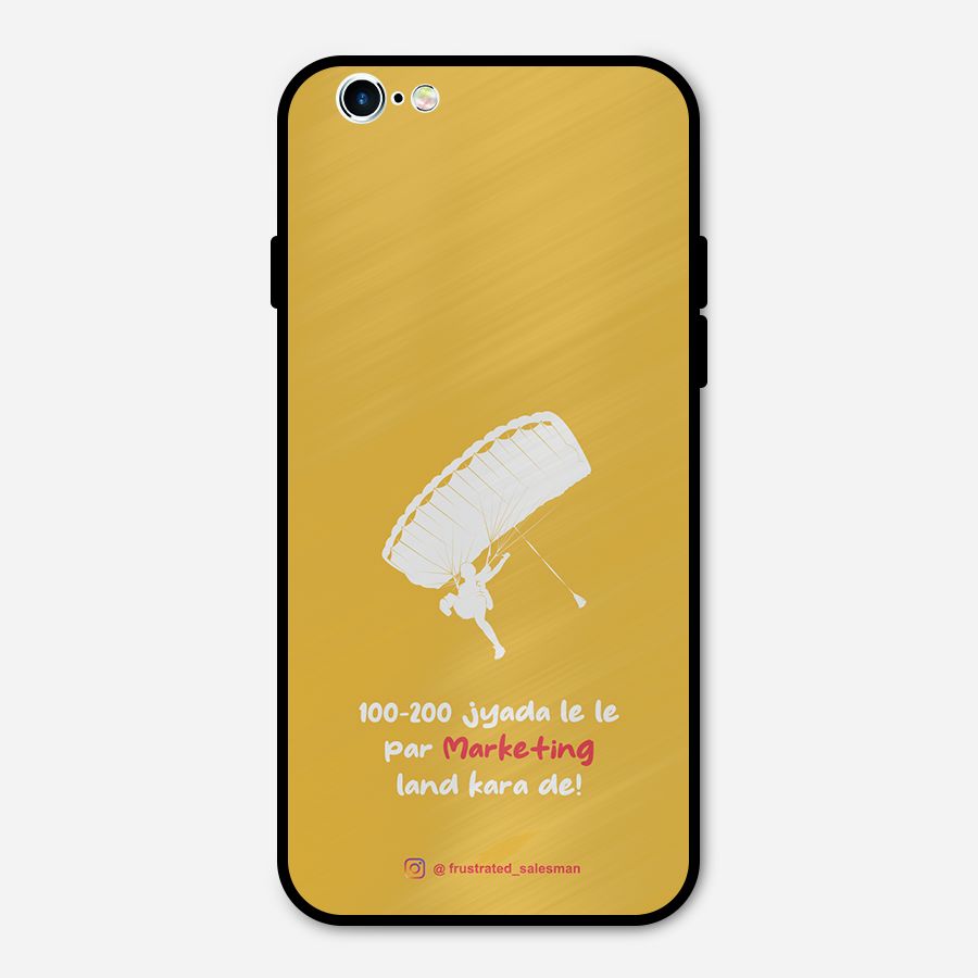 Marketing Land Kara De Mustard Yellow Metal Back Case for iPhone 6 6s