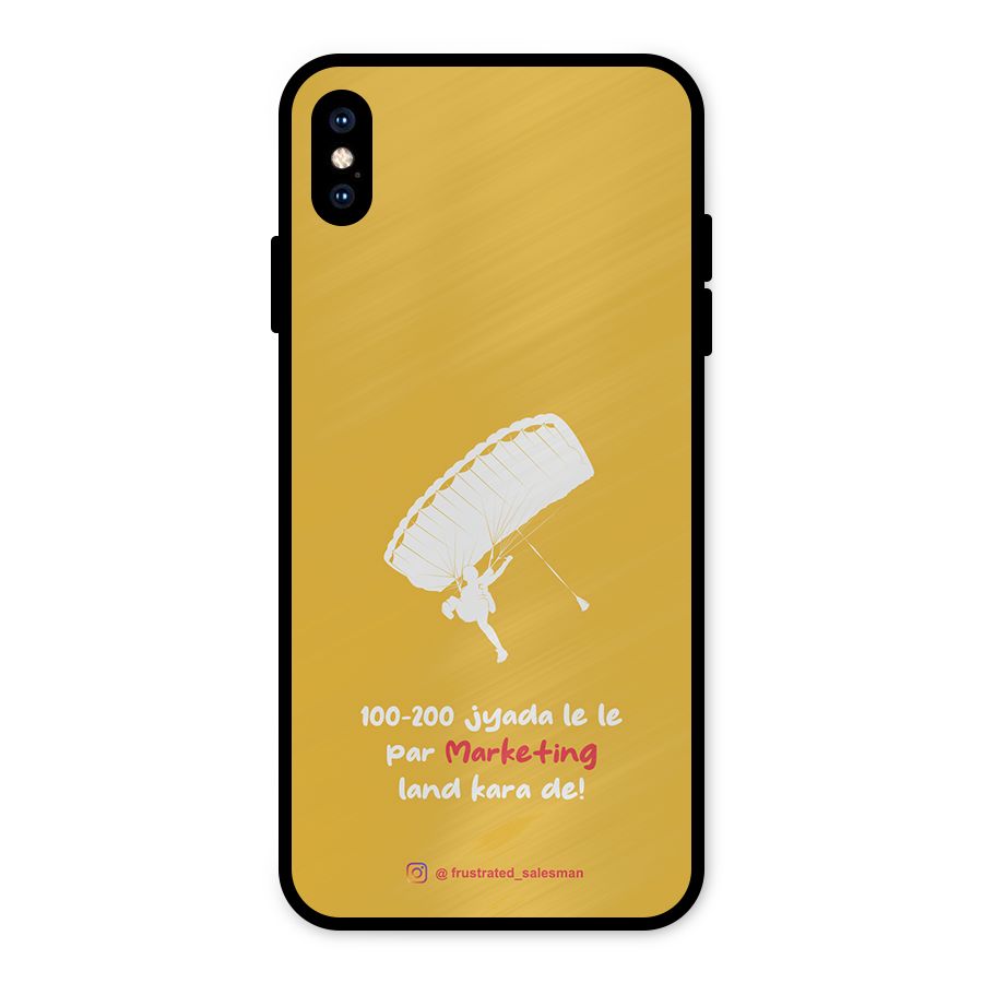 Marketing Land Kara De Mustard Yellow Metal Back Case for iPhone XS Max