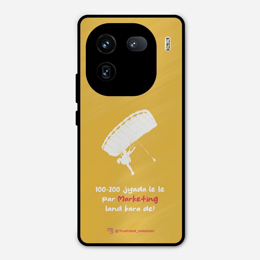 Marketing Land Kara De Mustard Yellow Metal Back Case for iQOO 12
