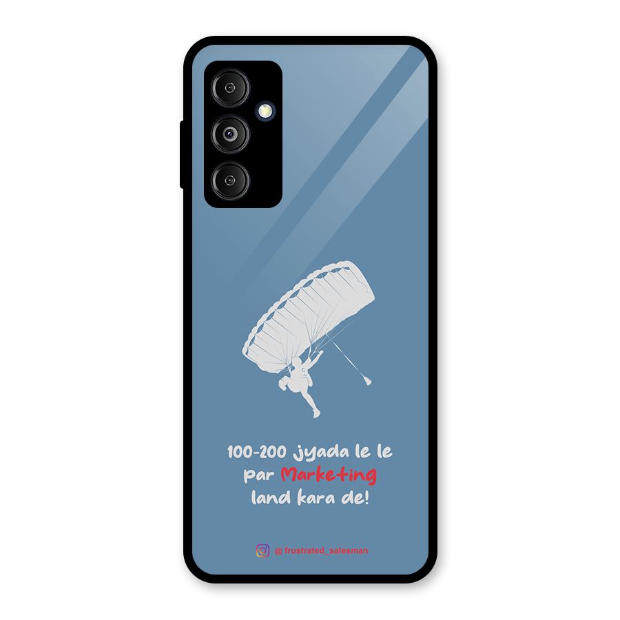 Marketing Land Kara De SteelBlue Glass Back Case for Galaxy M14 5G