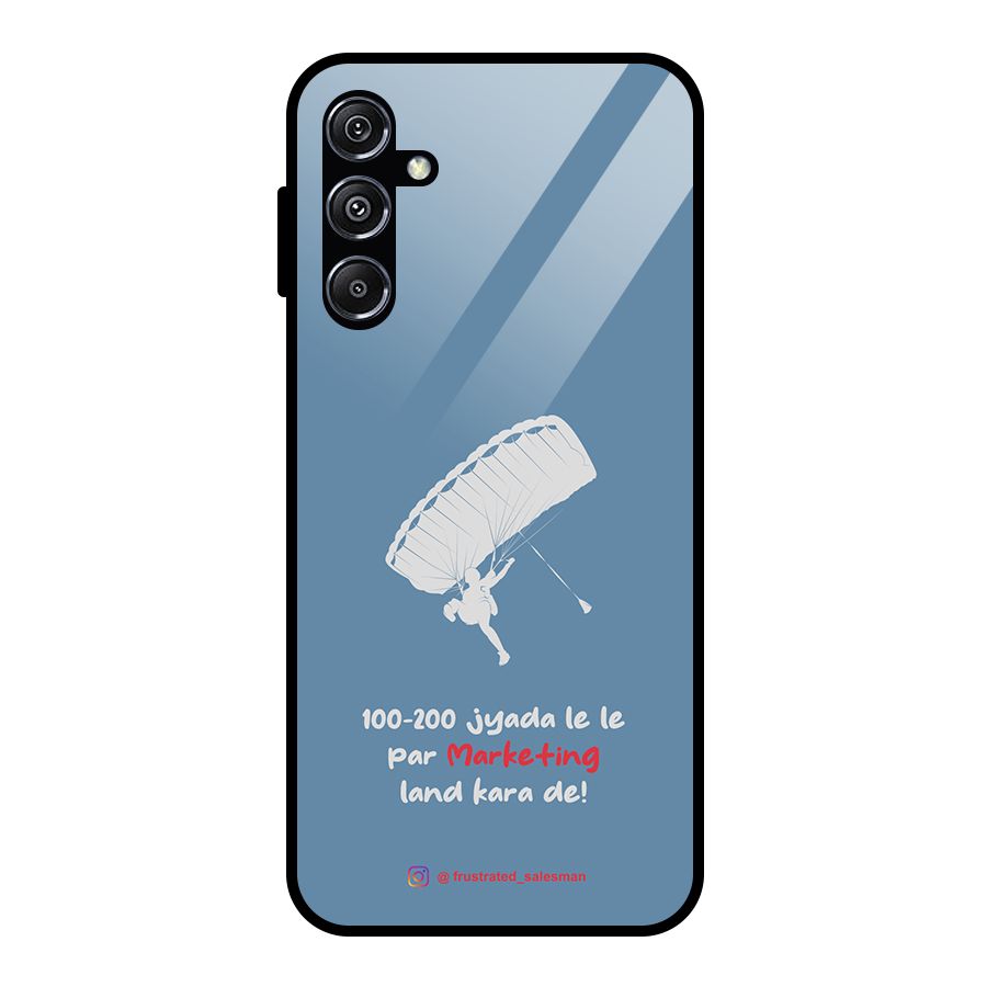 Marketing Land Kara De SteelBlue Glass Back Case for Galaxy M34 5G