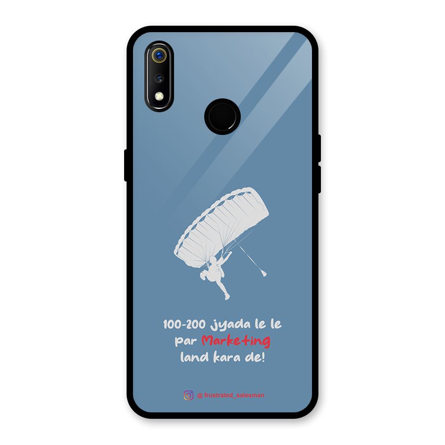 Marketing Land Kara De SteelBlue Glass Back Case for Realme 3i